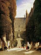 Karl Blechen The Gardens of the Villa d'Este (mk09) oil on canvas